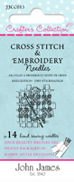 Craft Collection Cross stitch & Embroidery , Assorted pack of 14 needles 