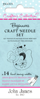 Craft Collection Deluxe Beginners set of needles . Assorted sizes . Pack of 14 needles.