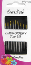 Gold eyed Embroidery size 3/9