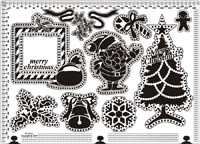 Christmas Parchment Grid SPB0039L